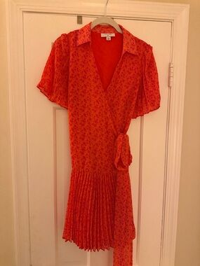Alexis x Target Size S Orange Floral Wrap Dress